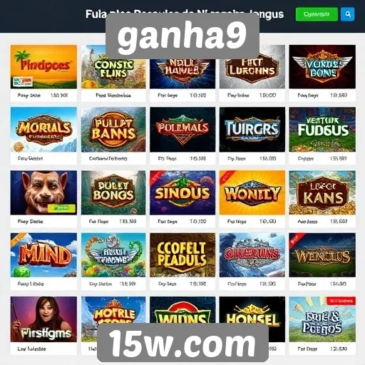 Análise da popularidade dos jogos no site ganha9